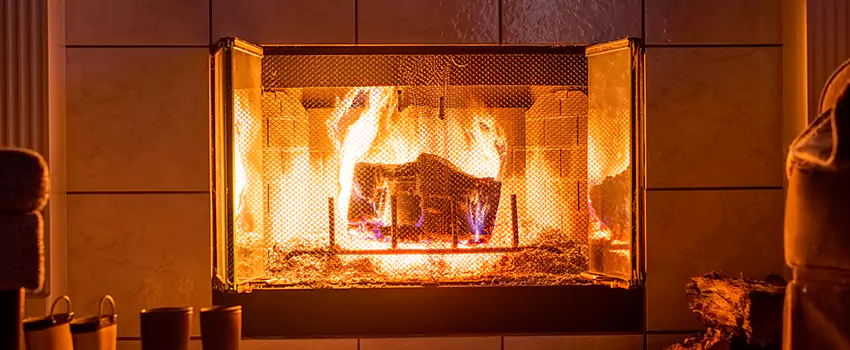 Mendota Hearth Landscape Fireplace Installation in Brookfield, Illinois