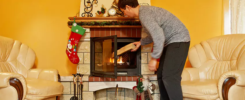 Rusted Metal Fireplace Restoration in Brookfield, Illinois