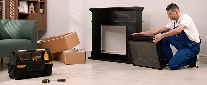 Old Rusted Metal Fireplace Repair And Replacement in Brookfield, IL
